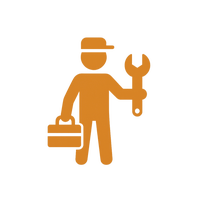 Icon of a hammer and wrench for handyman and odd jobs services.