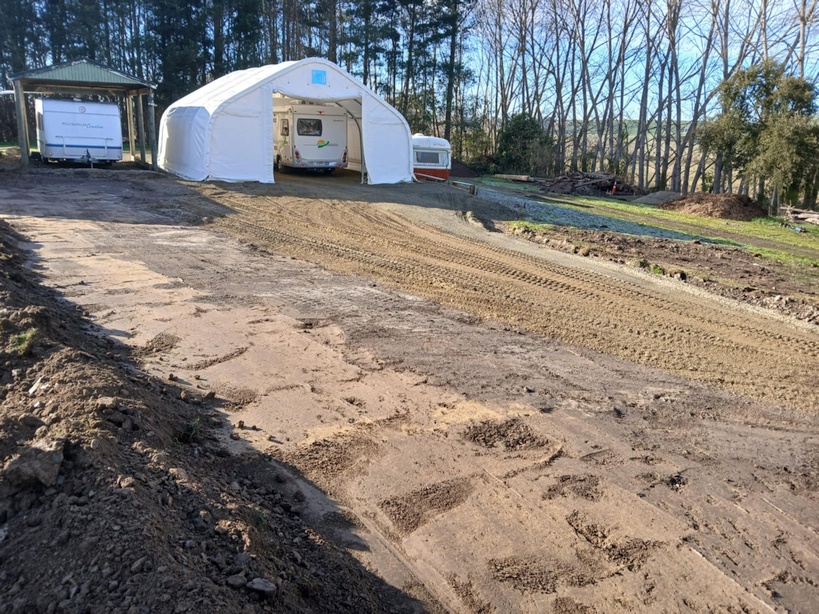 Digger work and site preparation